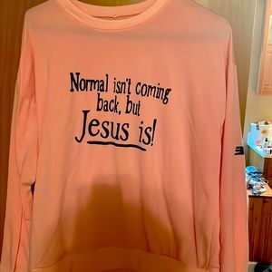 Pink ladies sweatshirt .